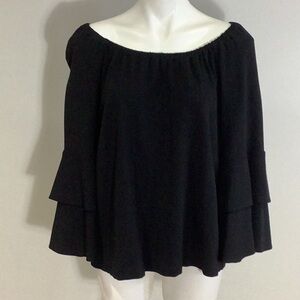 J. Jill Black On/Off-Shoulder Blouse size Med